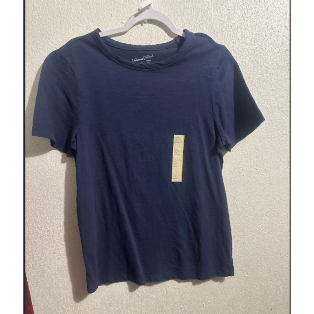 Women's Fitted Short Sleeve T-Shirt - Universal Thread Navy Blue